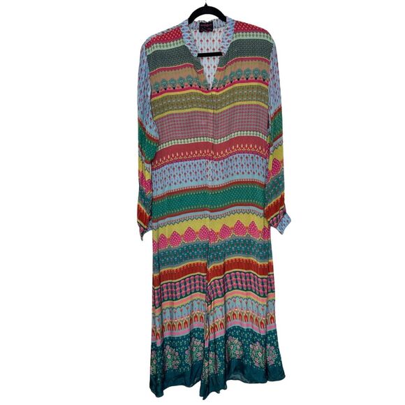 Anthropologie Jumpsuit Size 12 Siddhartha Bansal NWT Colorful Maximalist Boho - Picture 2 of 11